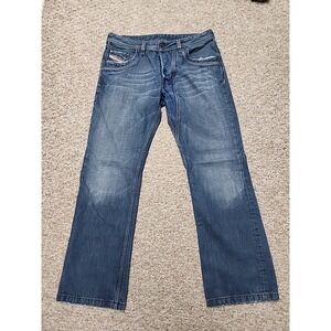 DIESEL Distressed Lemmen Mens Jeans 34 X32 Made In Italy Vintage Button Fly